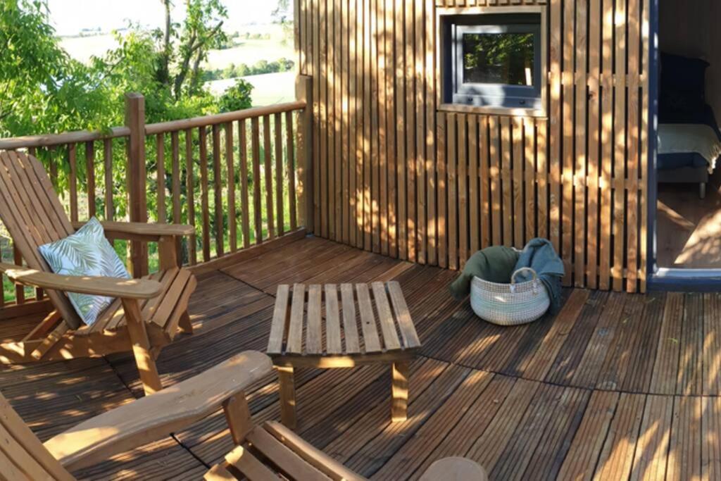 Вилла Chalet De Charme Avec Piscine Aurade Экстерьер фото